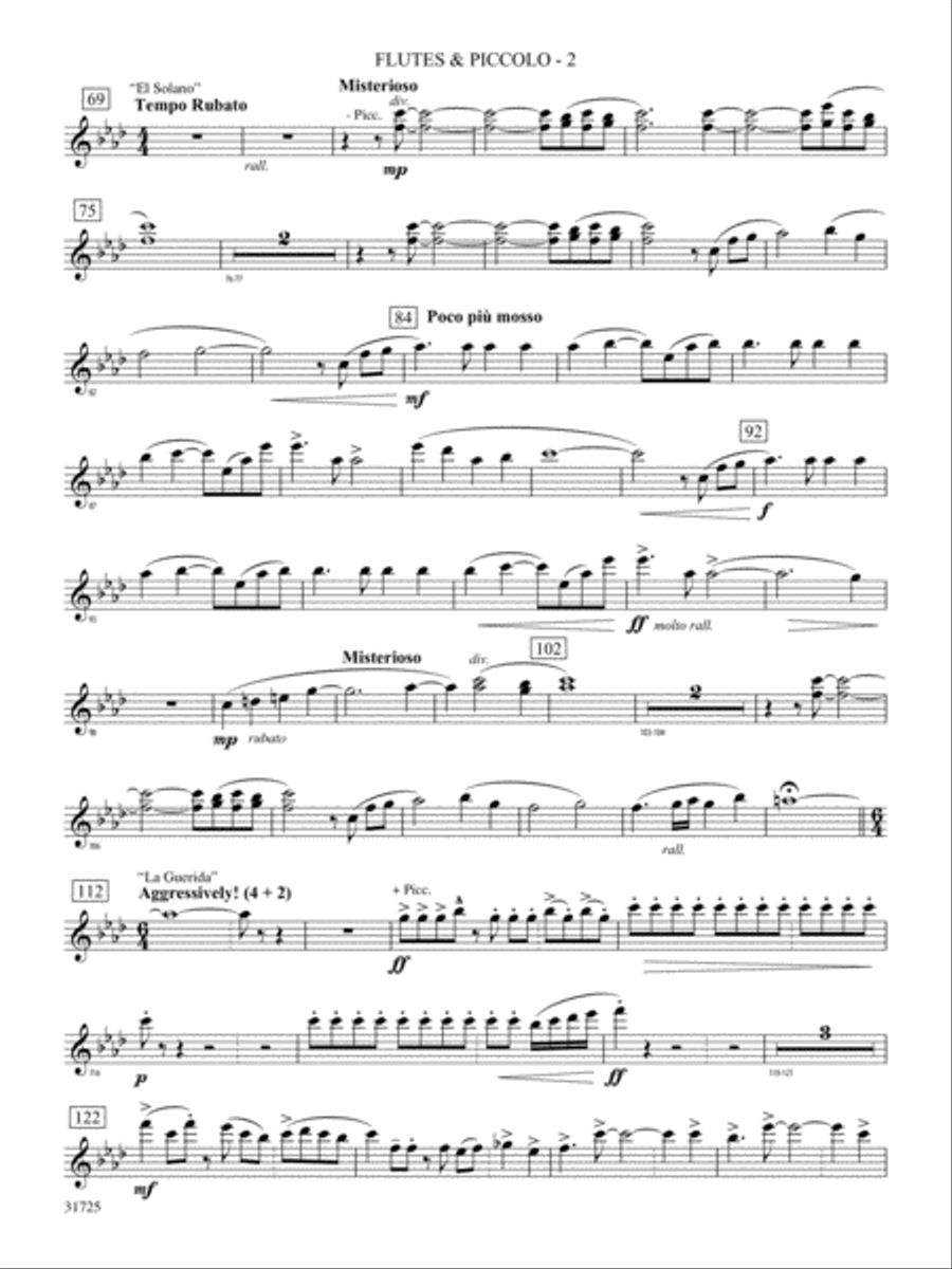 Iberian Escapades: Flute Concert Band scores gallery preview page 2