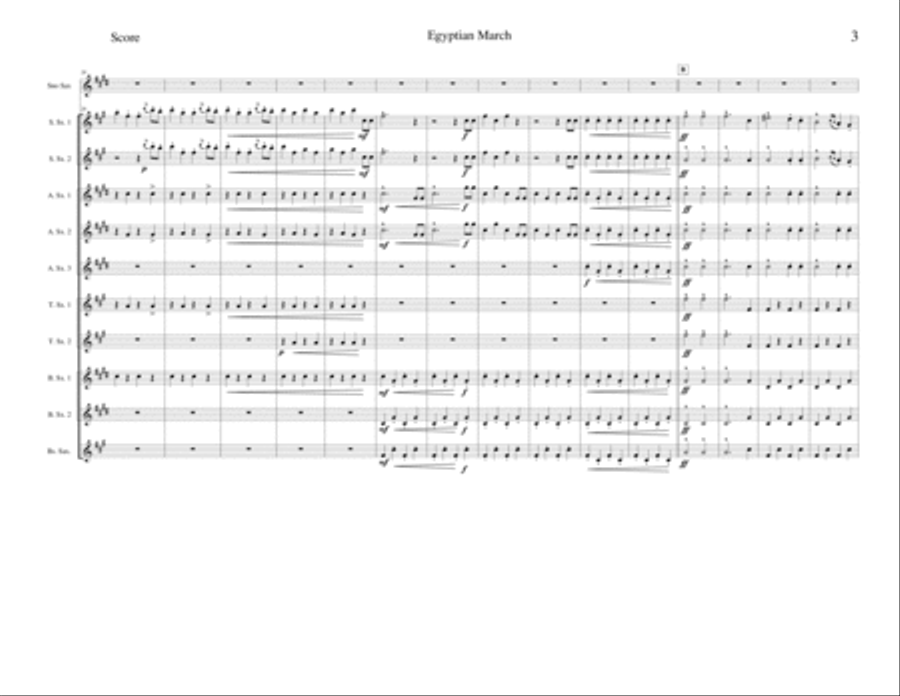 Egyptian March - Opus 335 Woodwind Ensemble scores gallery preview page 3