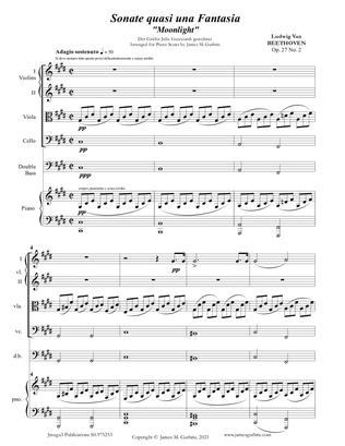 Beethoven: Adagio sostenuto from the Moonlight Sonata for Piano Sextet