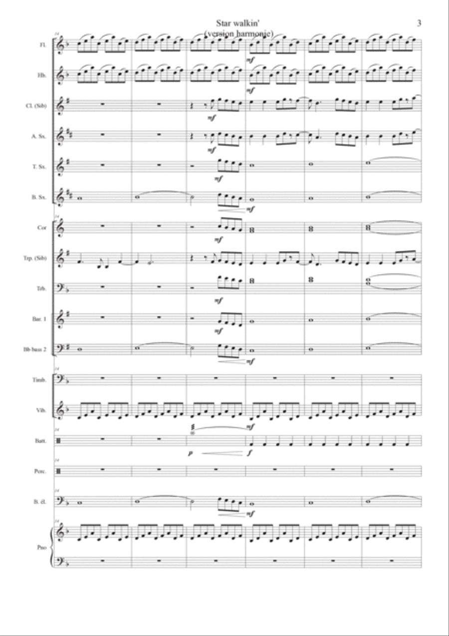 Star Walkin' (league Of Legends Worlds Anthem) Concert Band scores gallery preview page 3