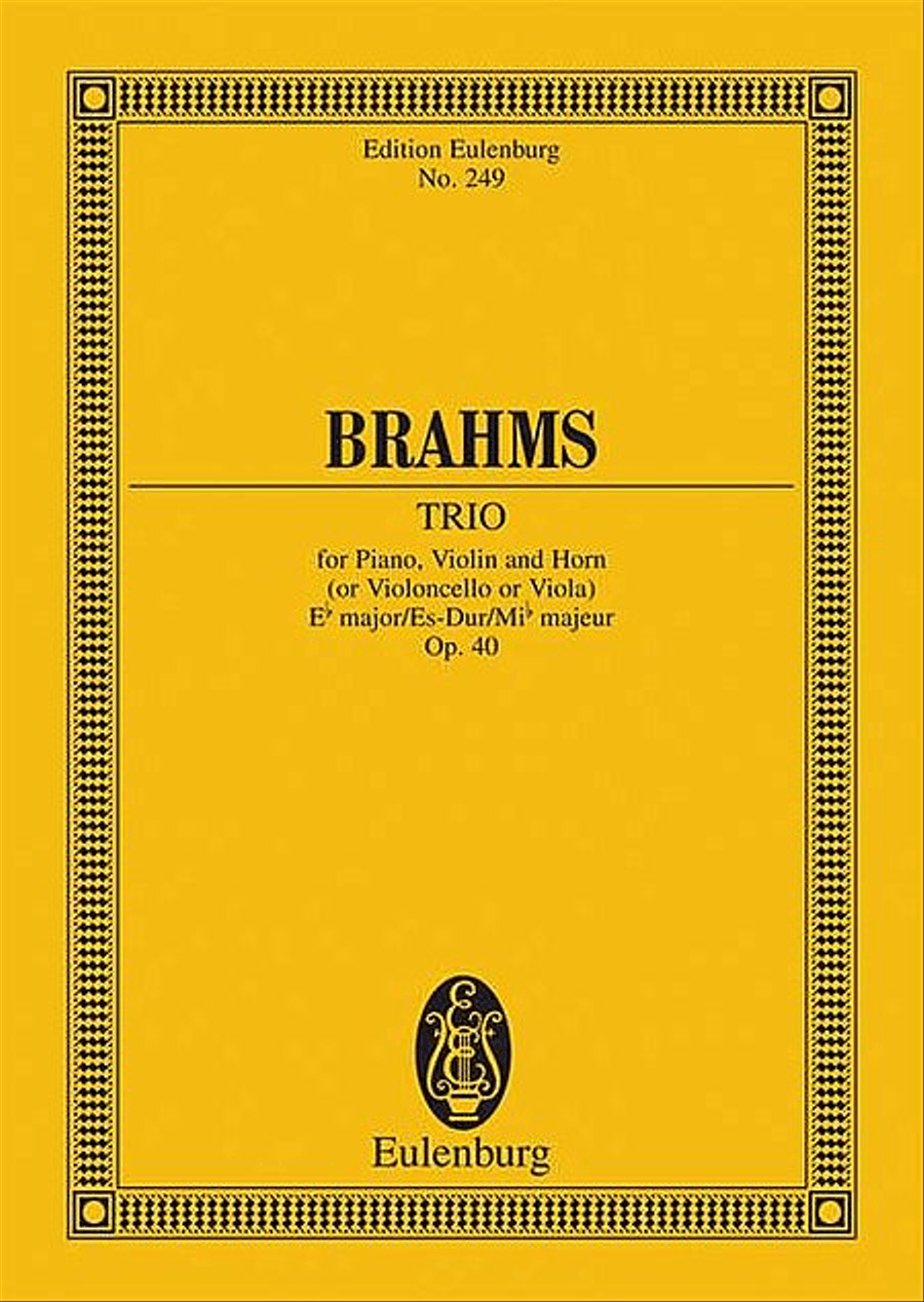Piano Trio in E-flat Major, Op. 40 Piano Trio scores gallery preview page 1