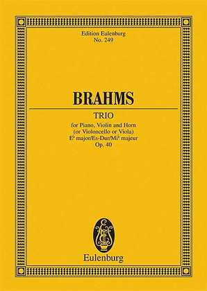 Book cover for Piano Trio in E-flat Major, Op. 40