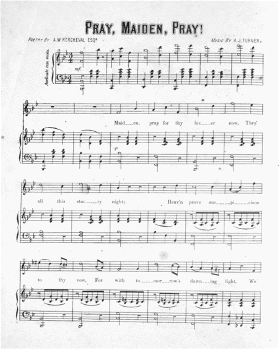 Pray, Maiden, Pray! A Ballad for the Times Voice scores gallery preview page 2