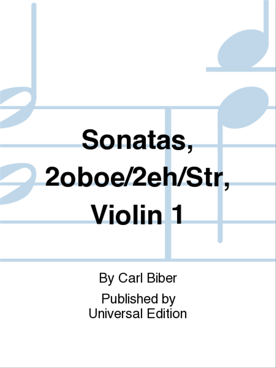 Sonata No. 1 for 2 Oboes, Sonata No. 2 for 2 English Horns English Horn scores gallery preview page 1
