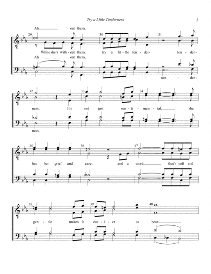 Try A Little Tenderness TTBB scores gallery preview page 3