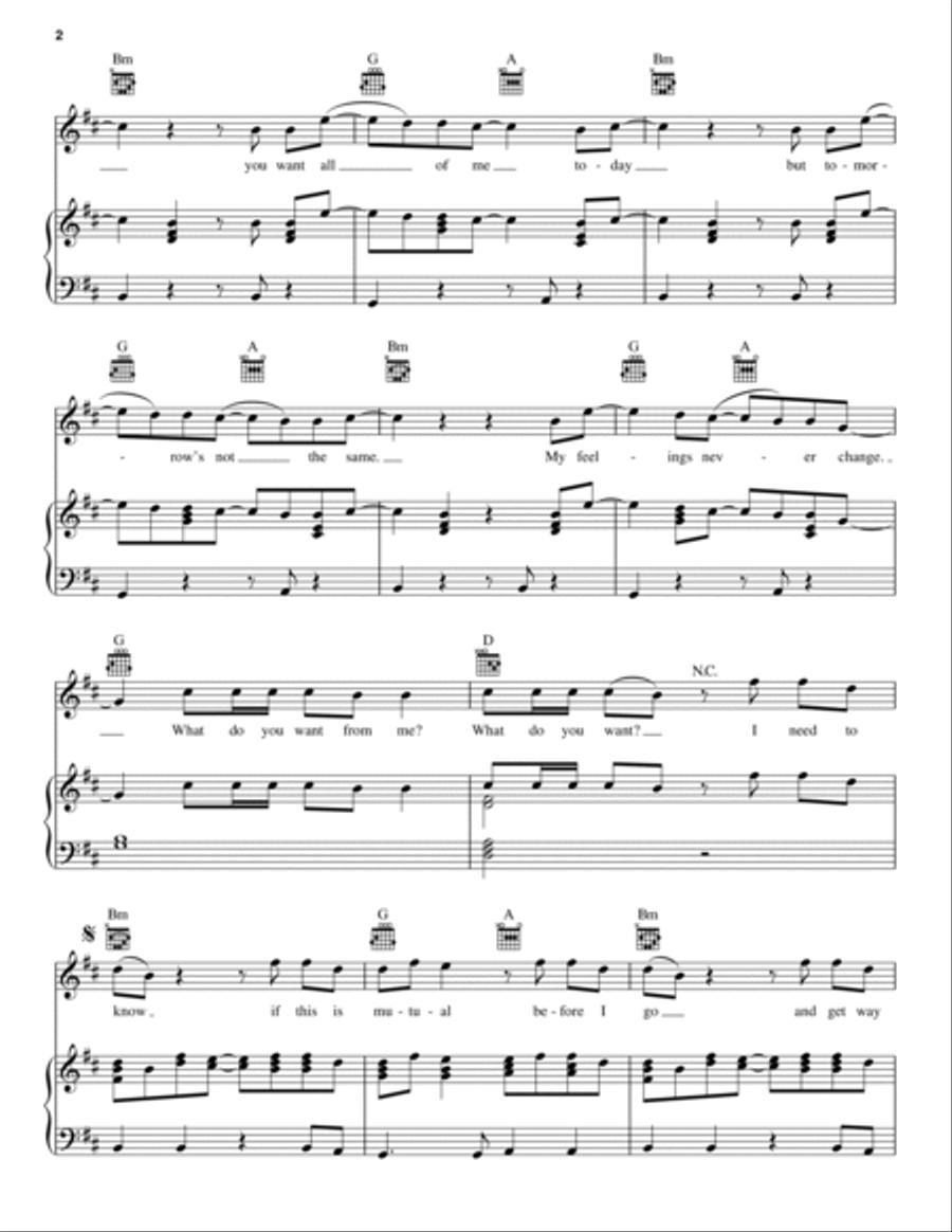 Mutual Piano, Vocal, Guitar scores gallery preview page 2