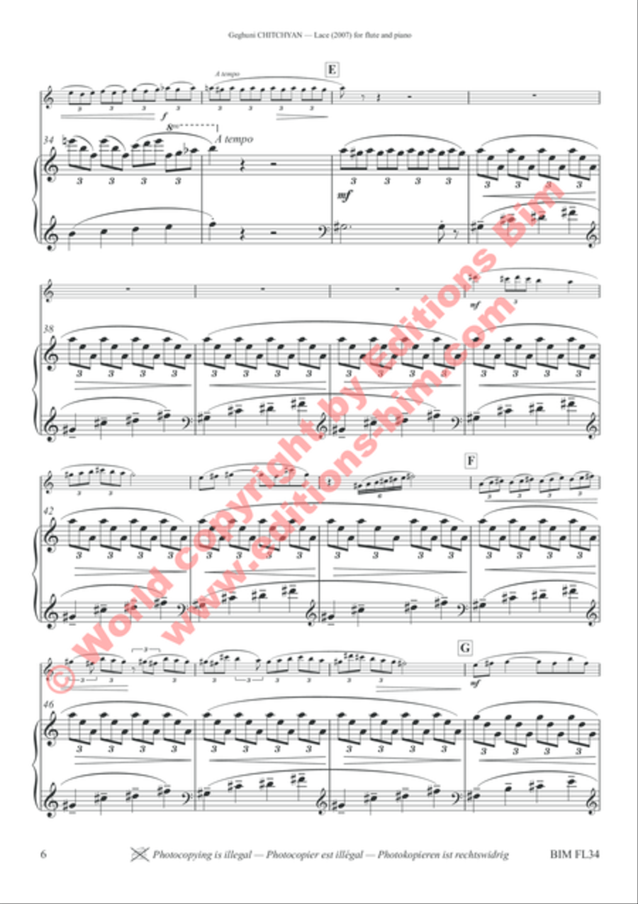 Lace Flute Solo scores gallery preview page 6