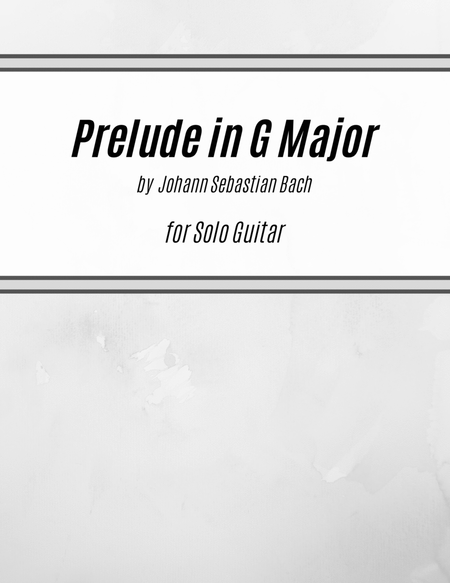 Prelude in G Major (BWV 1007) (for Solo Guitar) image number null