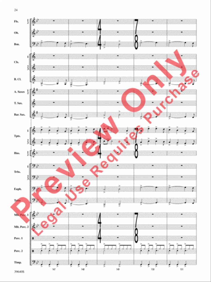 Ancient Carol Variants Concert Band scores gallery preview page 25