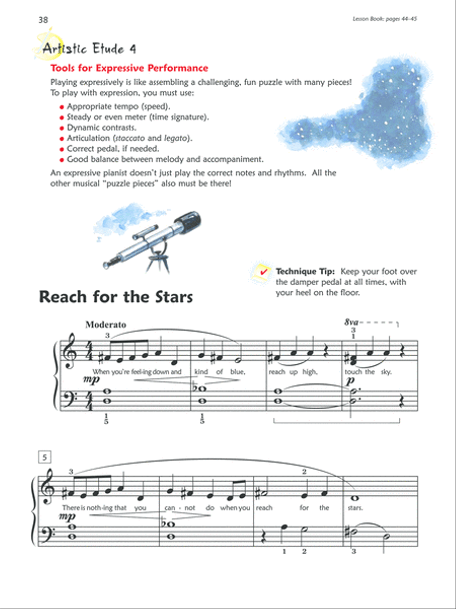 Premier Piano Course Technique, Book 2A Piano Method scores gallery preview page 5