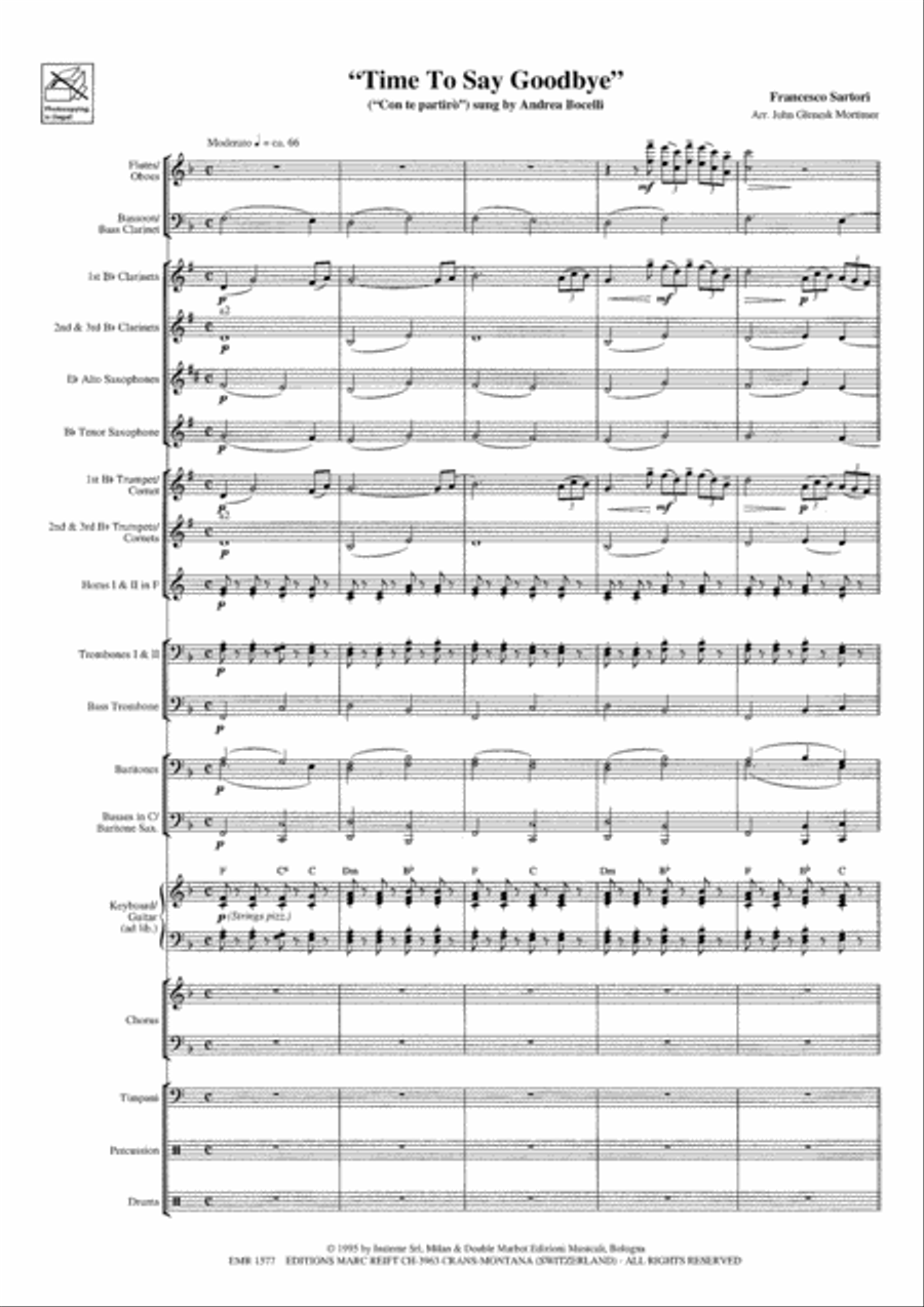 Time To Say Goodbye Time To Say Goodbye 4-Part scores gallery preview page 5