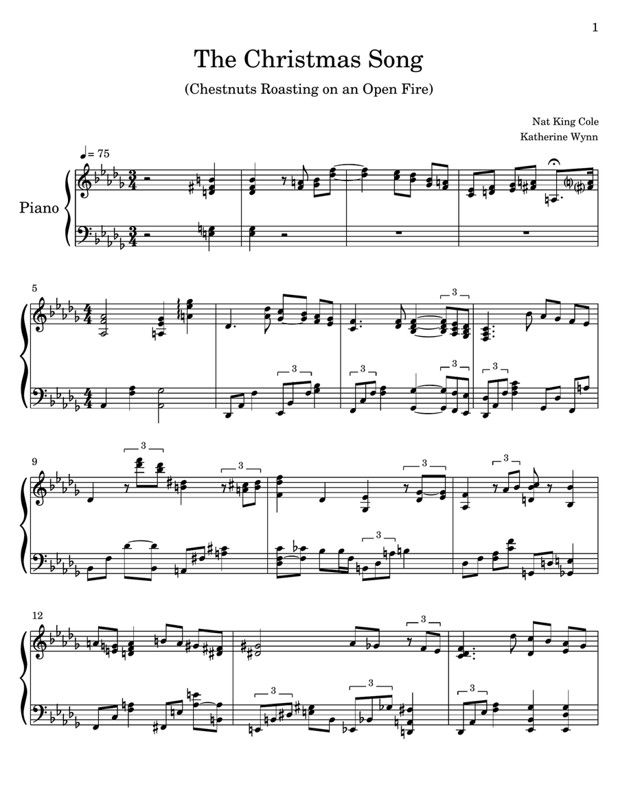 The Christmas Song Piano Solo scores gallery preview page 1