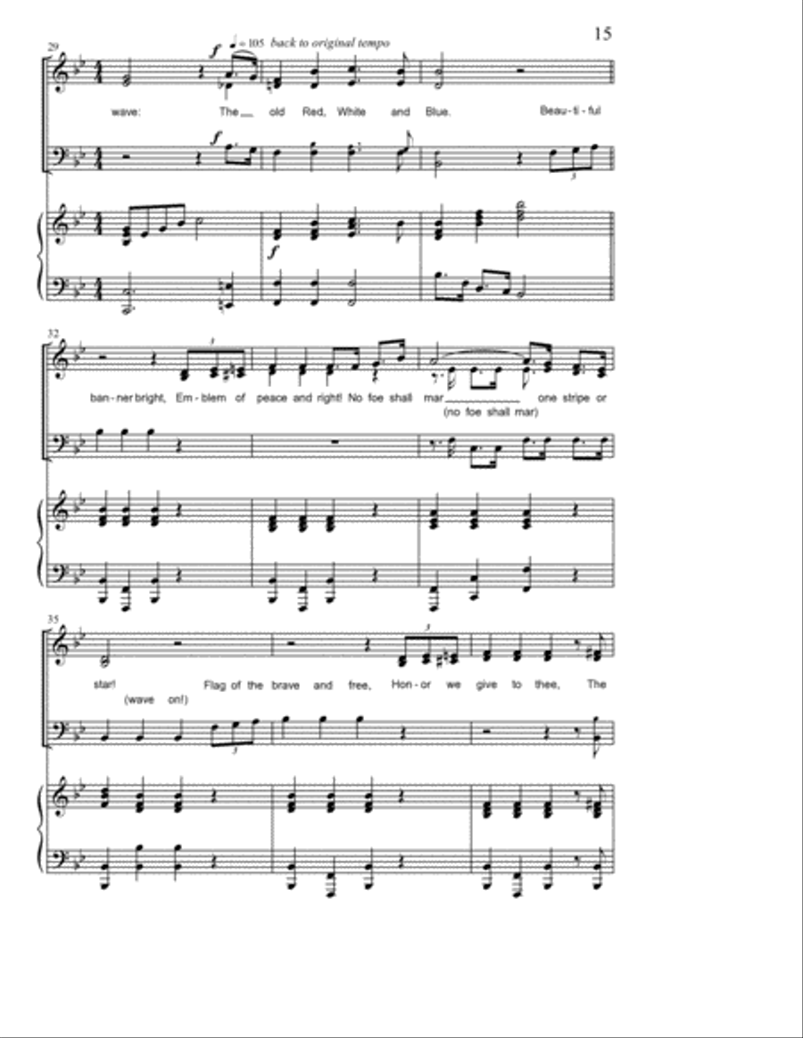 The Old Red White And Blue 4-Part scores gallery preview page 4