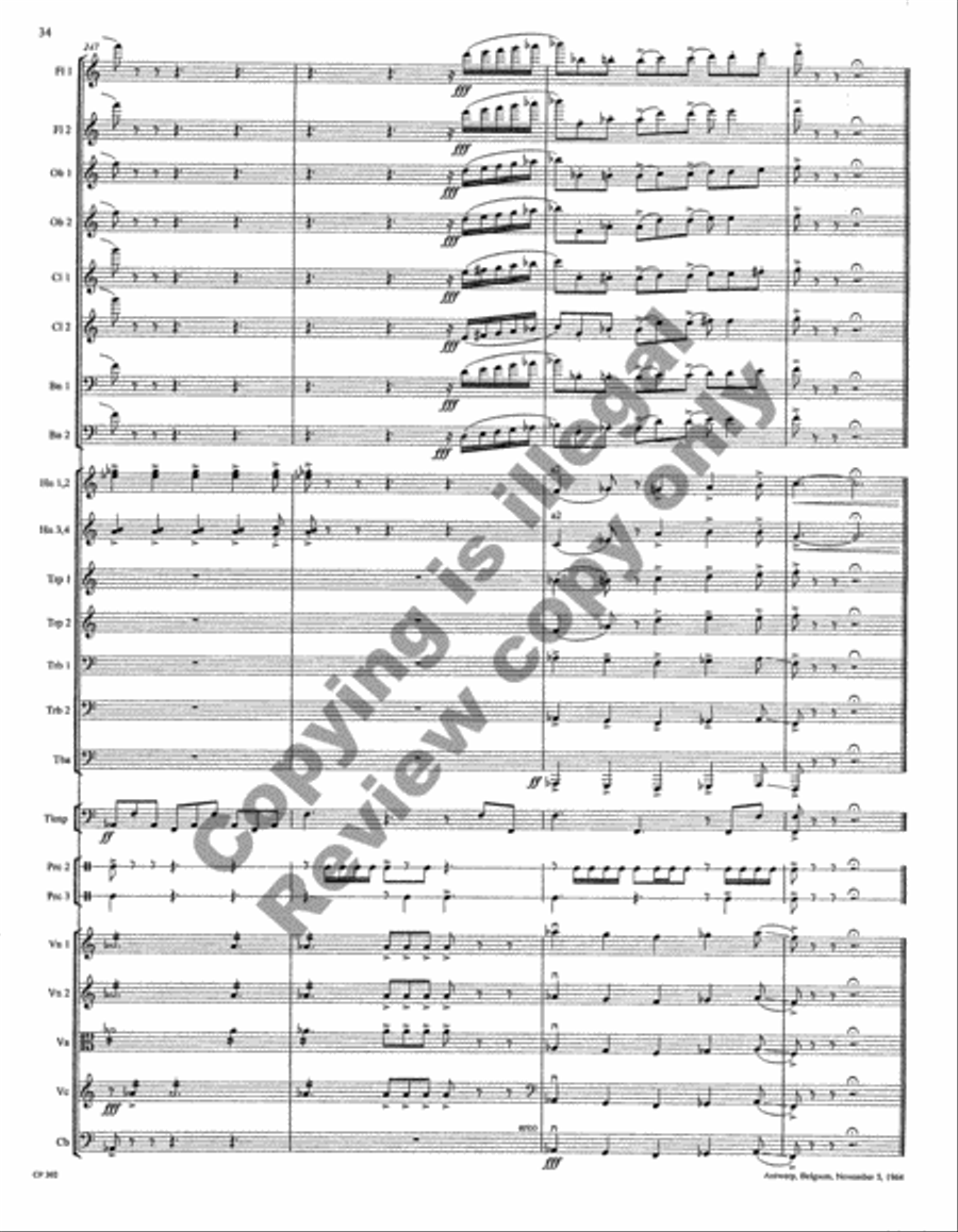 Symphony No. 1 Full Orchestra scores gallery preview page 36