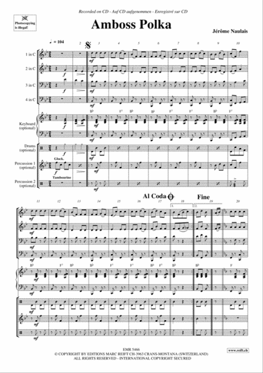 Amboss Polka Amboss Polka Concert Band scores gallery preview page 3