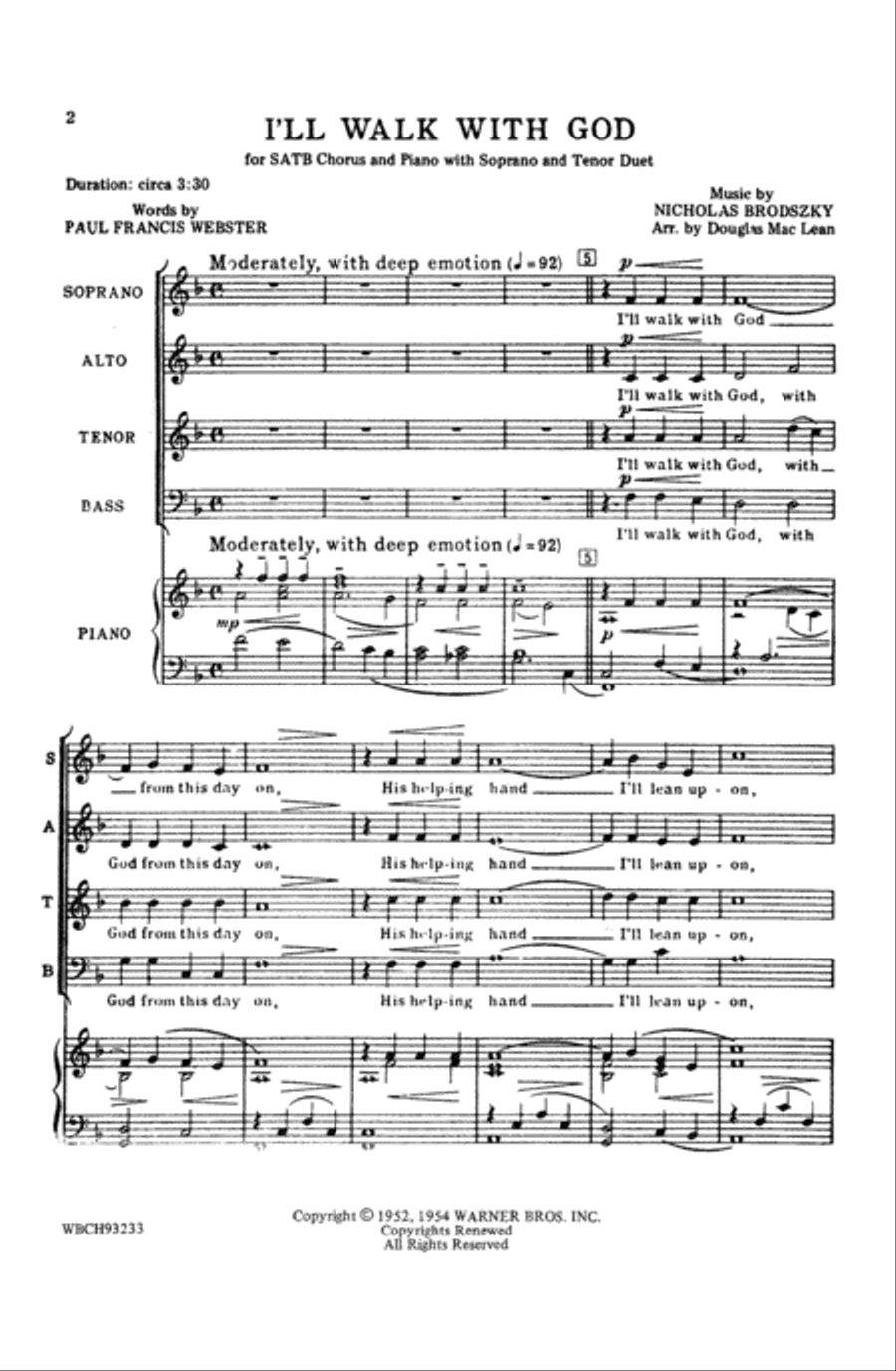 I'll Walk with God I'll Walk with God Choir scores gallery preview page 1