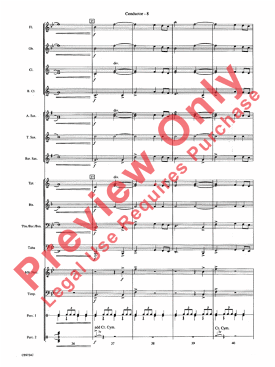 Star Wars Main Theme Concert Band scores gallery preview page 11