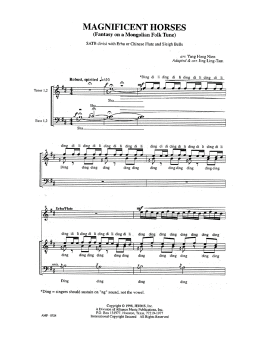 Magnificent Horses 4-Part scores gallery preview page 5