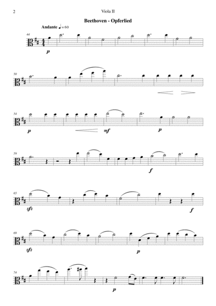 Litte Song Suite for Five Violas - Viola 2