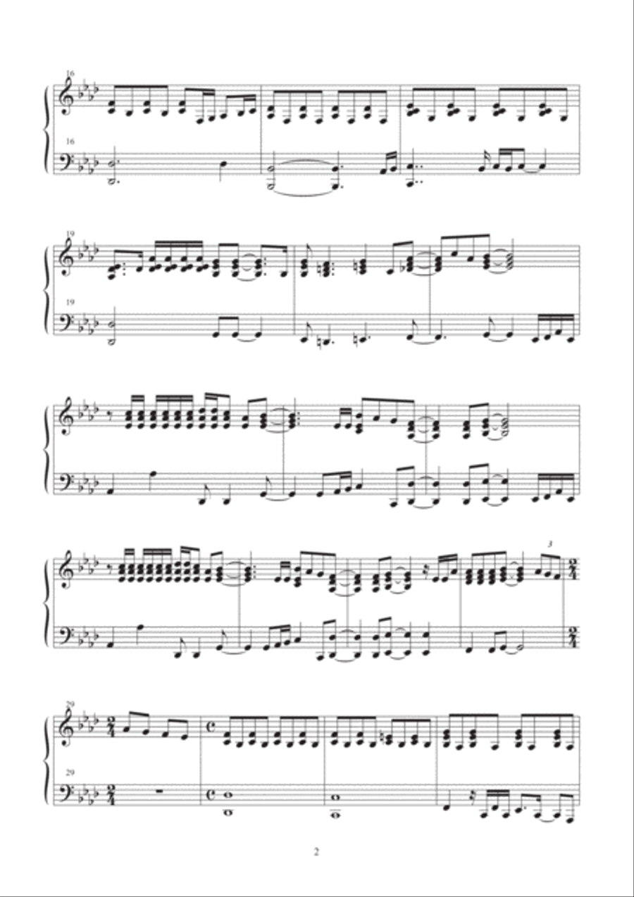 If She Would Have Been Faithful Piano Solo scores gallery preview page 2