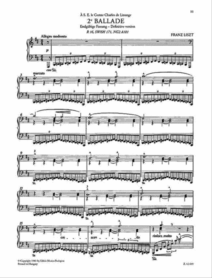 Ballade No. 2 Piano Solo scores gallery preview page 3