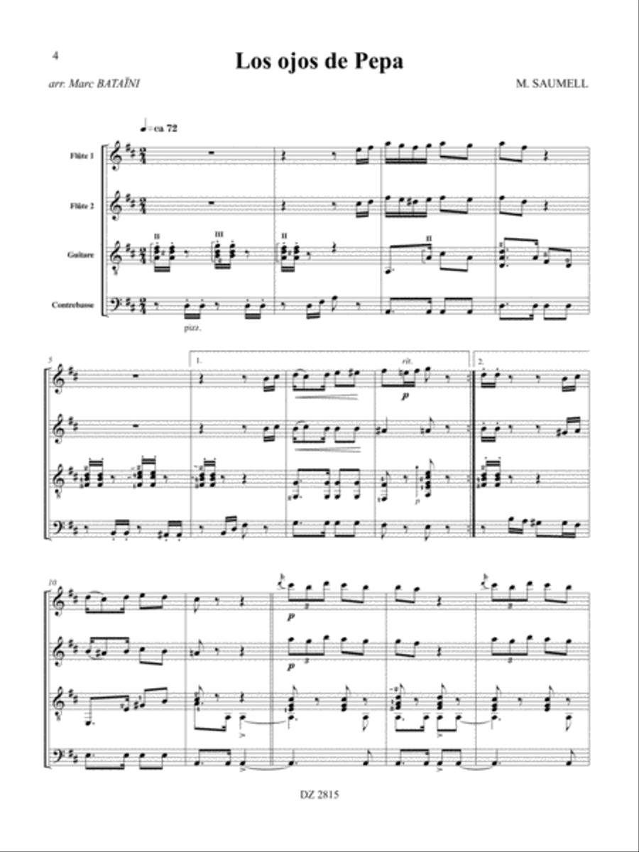 21 Contradanzas Flute scores gallery preview page 4
