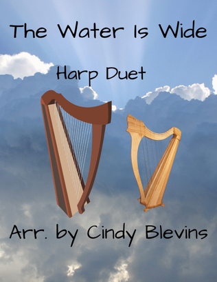 Book cover for The Water Is Wide, for Harp Duet