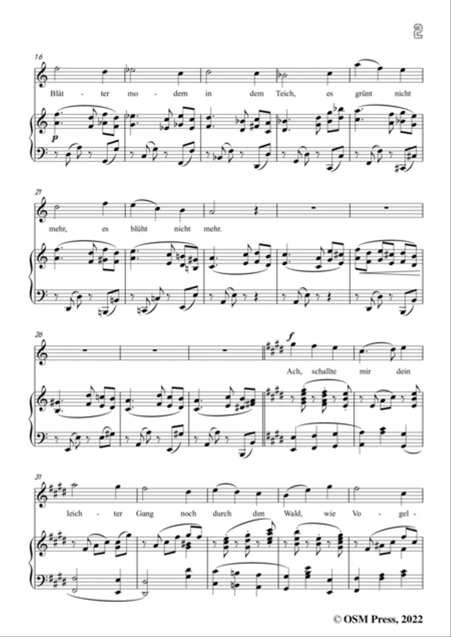 Jenner-Der Wald ist kahl,in a minor,Op.2 No.7 Voice scores gallery preview page 3