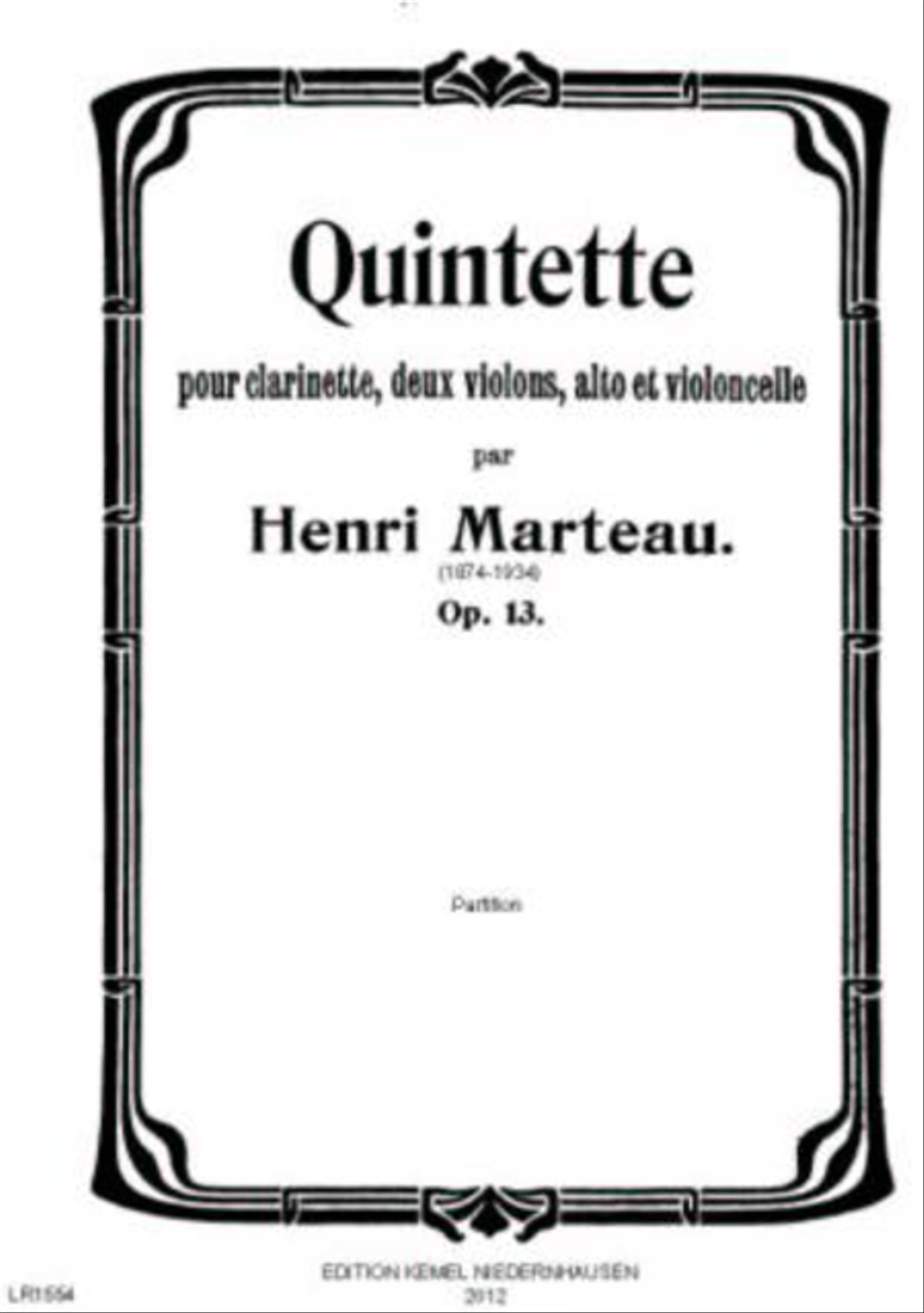 Quintette Clarinet scores gallery preview page 1