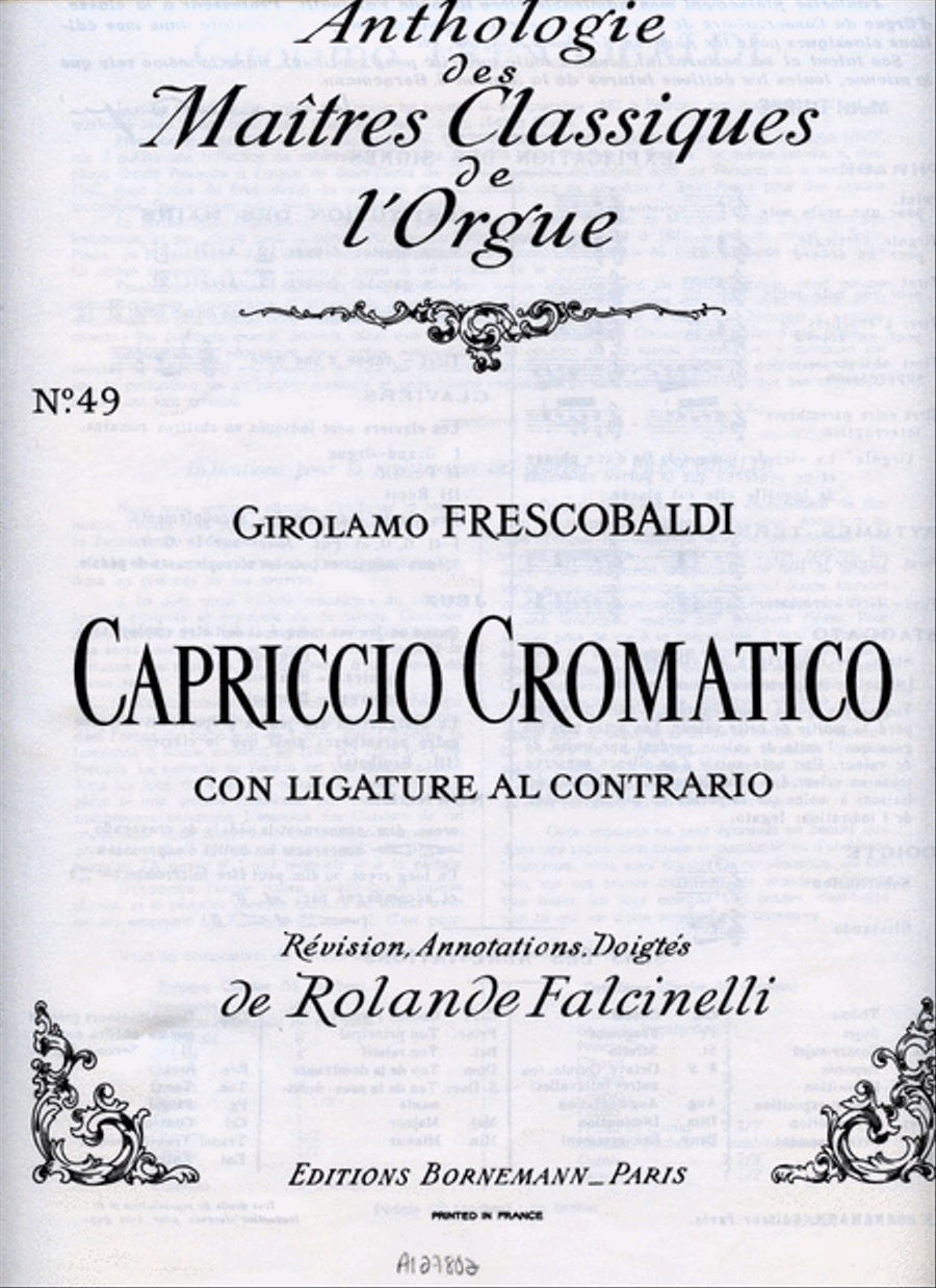 Capriccio Cromatico Con Ligature...(maitres No.49) (organ)