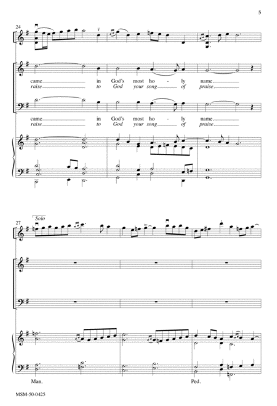 Prepare the Way, O Zion Rejoice, Rejoice, O Christian 4-Part scores gallery preview page 4