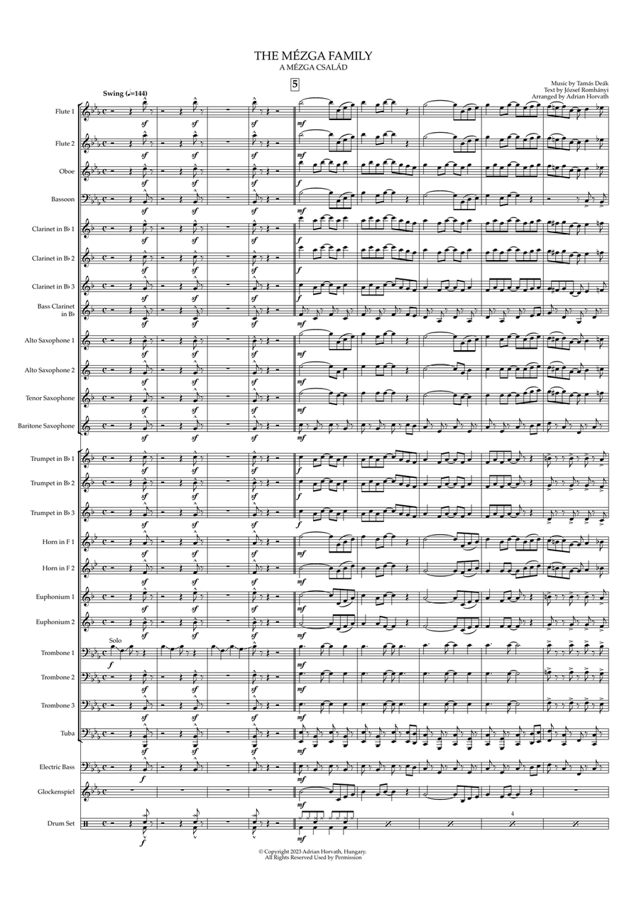 The Mézga Family The Mézga Family Concert Band scores gallery preview page 3
