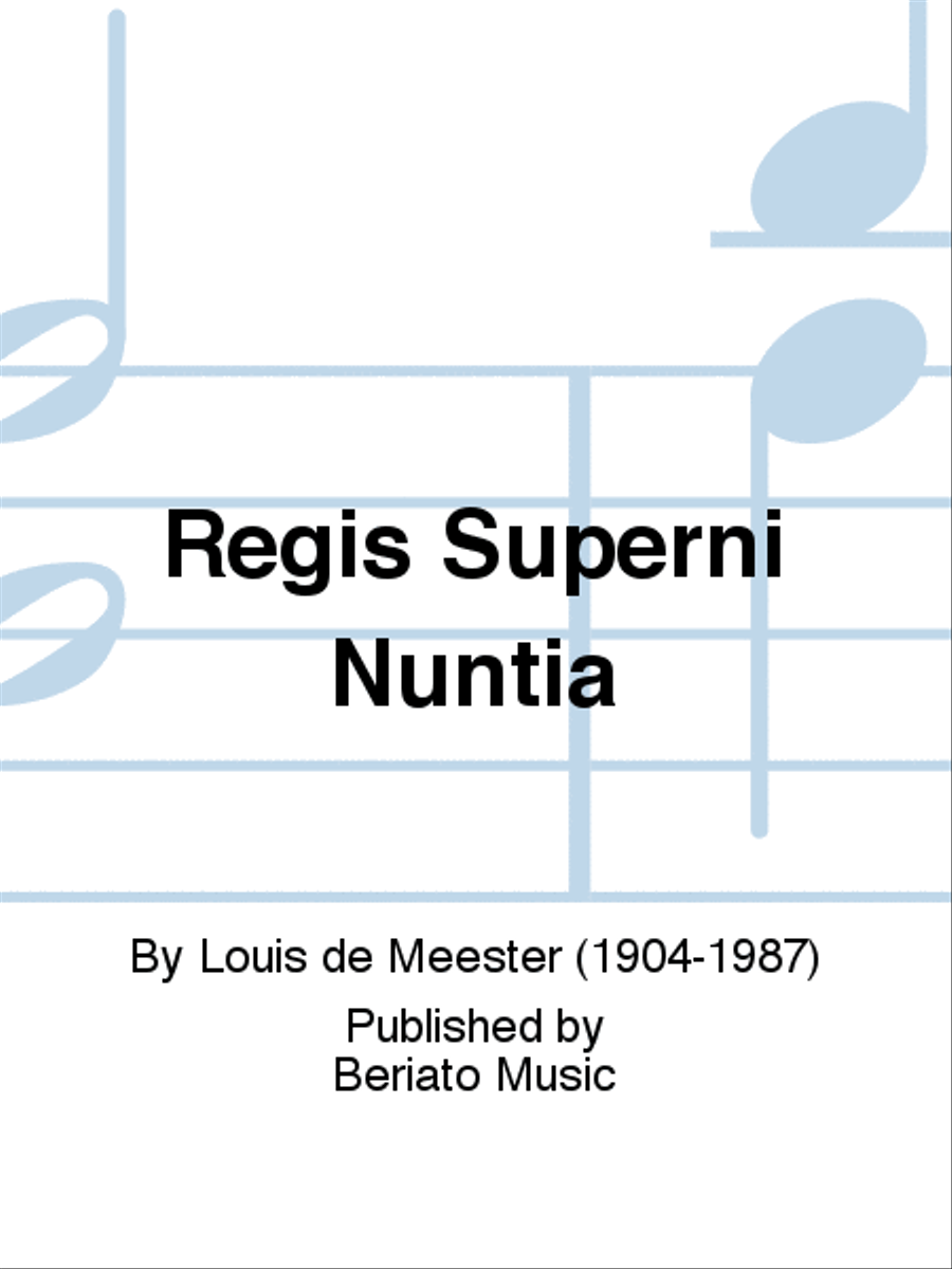 Regis Superni Nuntia 4-Part scores gallery preview page 1