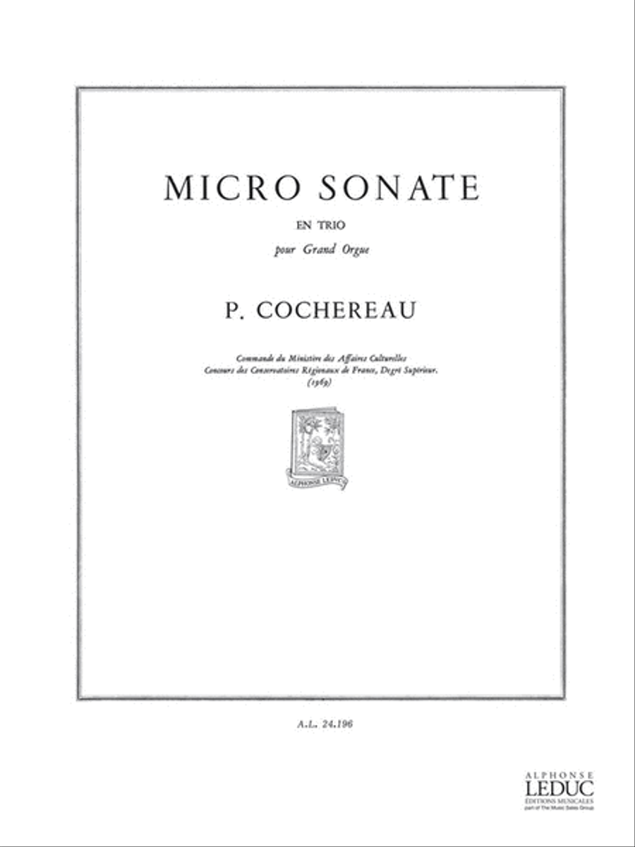 Micro-sonate En Trio (organ)