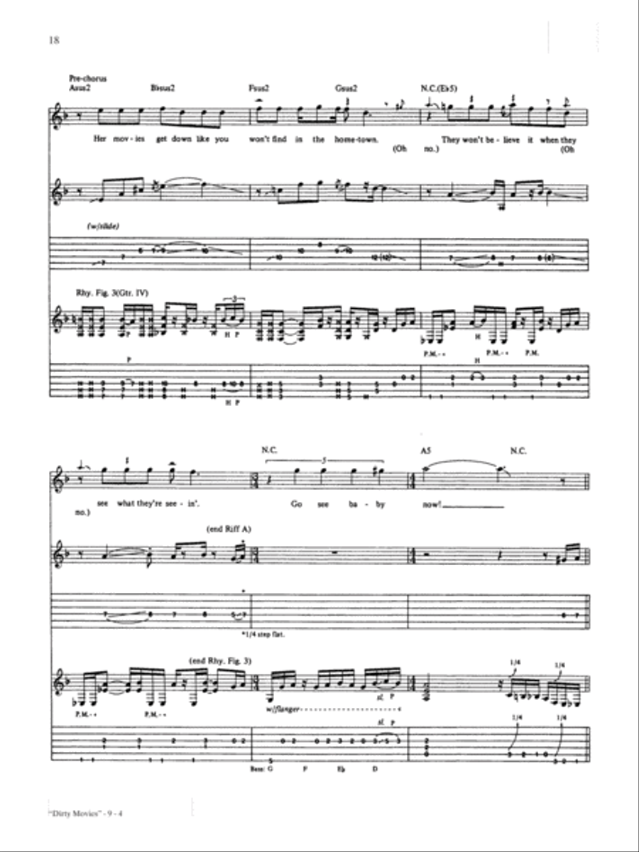 Dirty Movies Dirty Movies Guitar Tablature scores gallery preview page 4