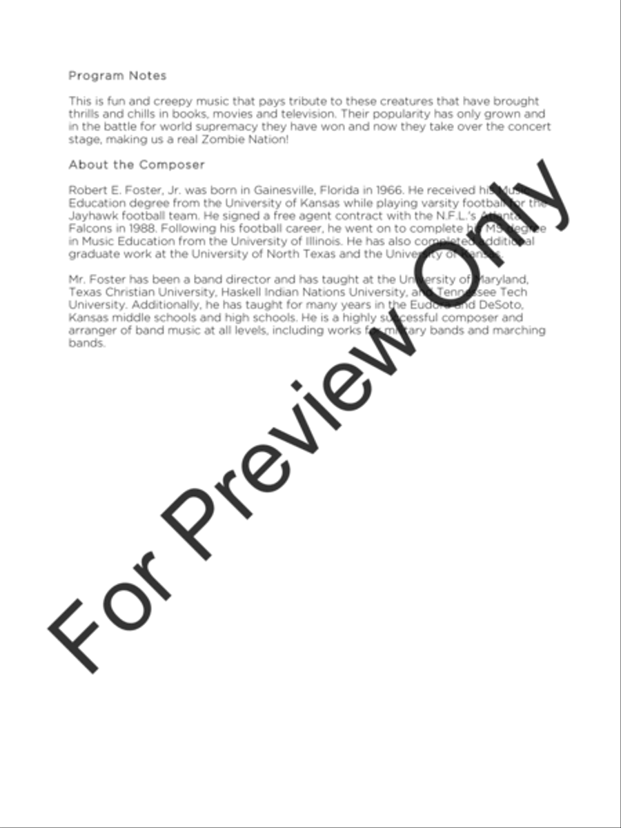 Zombie Nation Concert Band scores gallery preview page 3