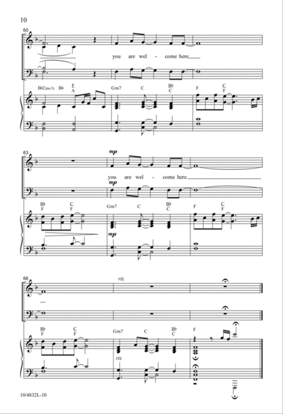 You Are Welcome Here 4-Part scores gallery preview page 10