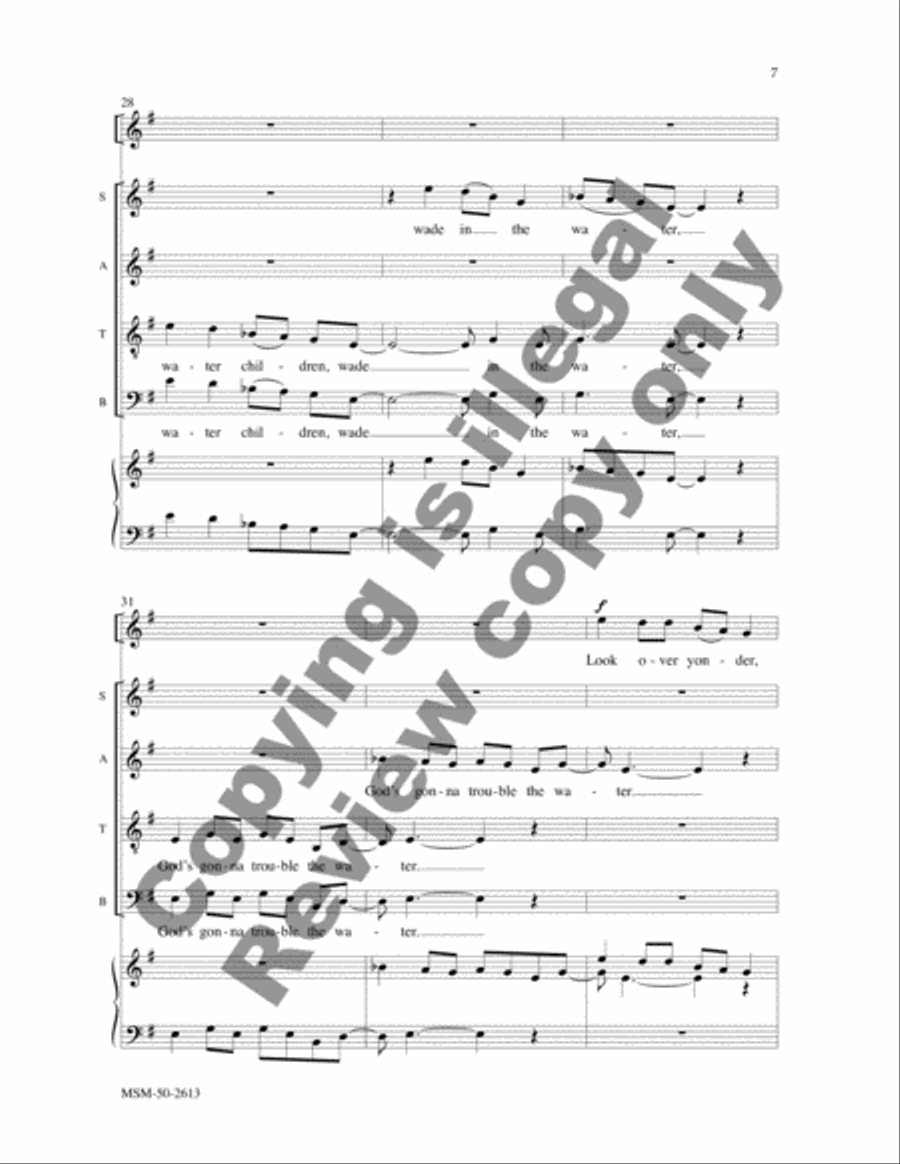 Wade In the Water Wade In the Water 4-Part scores gallery preview page 7