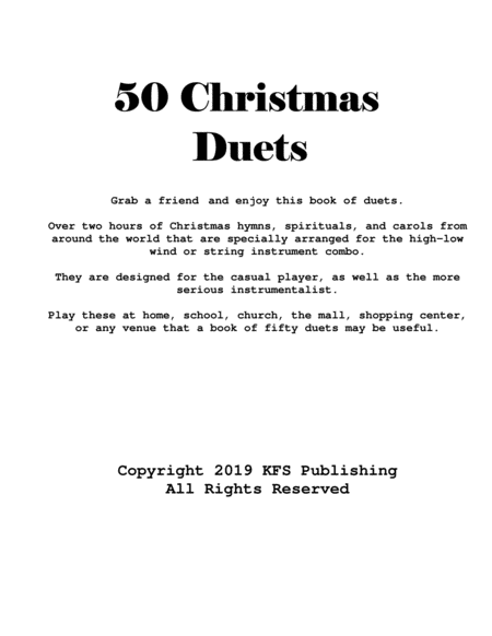 Fifty Christmas Duets (Oboe and Bassoon, Trombone, or Euphonium)