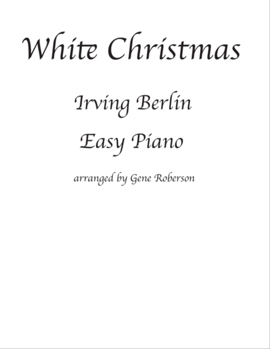 White Christmas Easy Piano scores gallery preview page 1