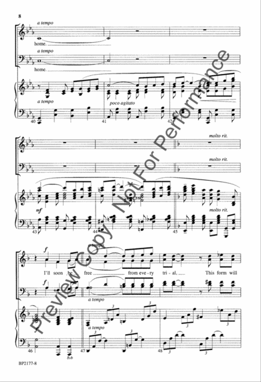 Wayfaring Stranger - Helvey 4-Part scores gallery preview page 8