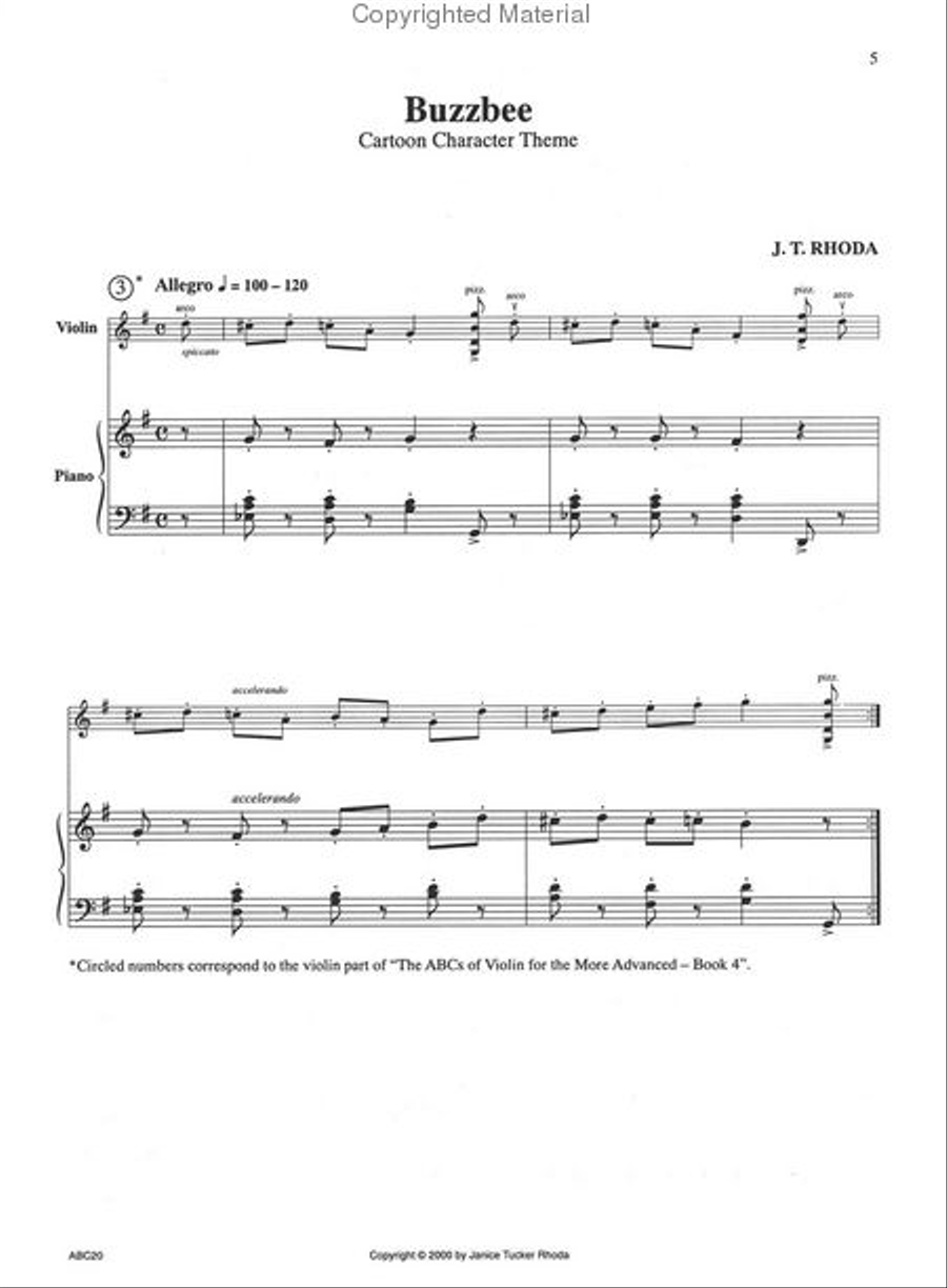 The ABC's of Violin - Easy Piano Accompaniment 1, Book 4 Violin Solo scores gallery preview page 2