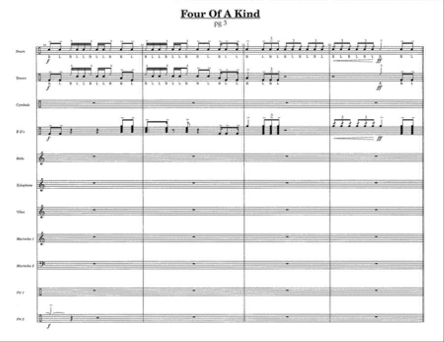 Four Of A Kind w/Tutor Tracks Percussion Ensemble scores gallery preview page 5