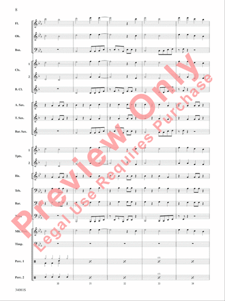 Misery Misery Concert Band scores gallery preview page 9