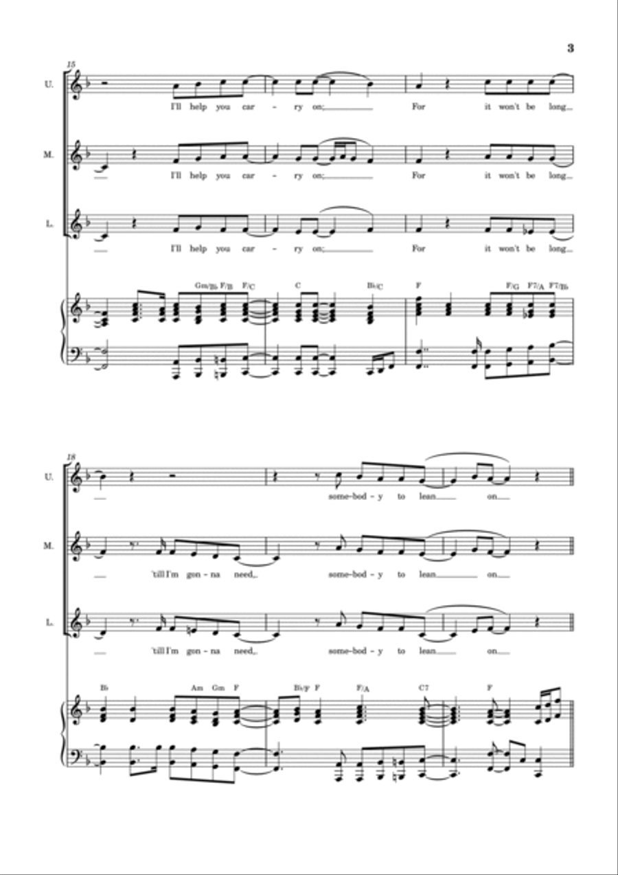 Lean On Me 3-Part scores gallery preview page 3