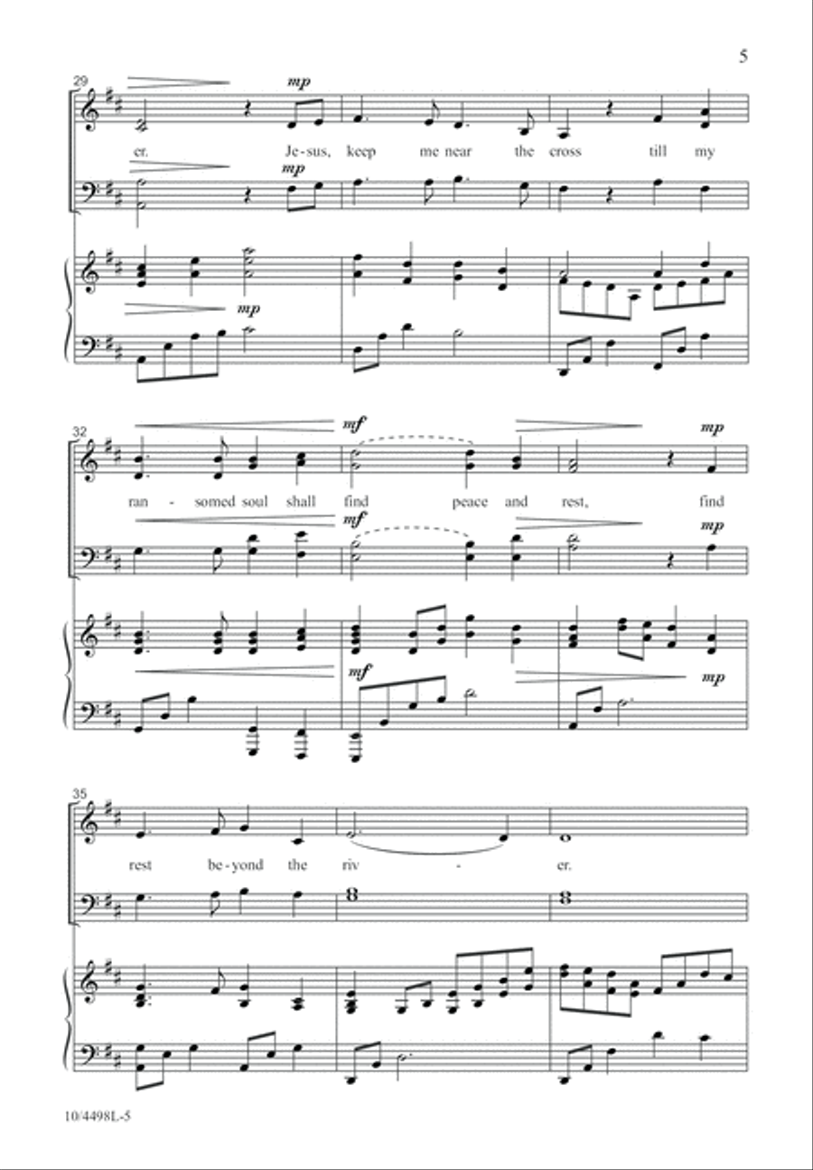 Jesus, Keep Me Near the Cross 4-Part scores gallery preview page 6