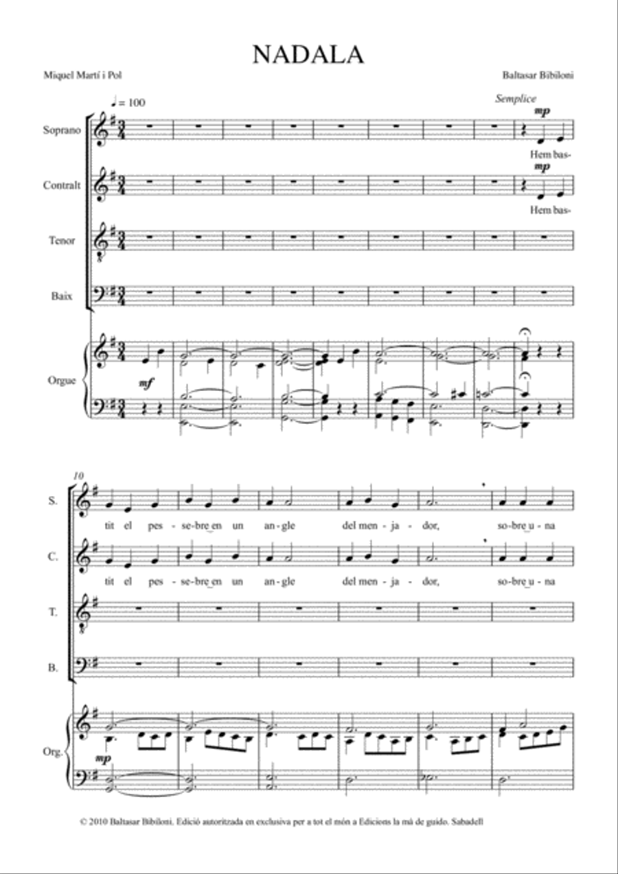 Nadala Nadala 4-Part scores gallery preview page 5