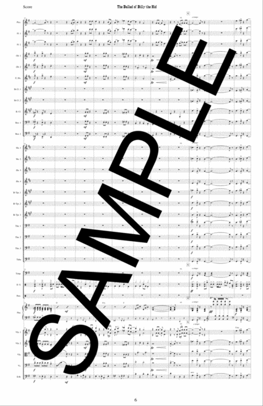 (the) Ballad Of Billy The Kid Large Ensemble scores gallery preview page 6