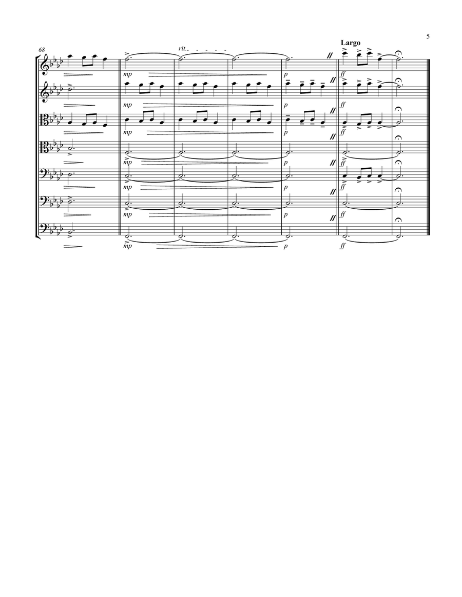 Carol of the Bells (F min) (String Septet - 2 Violin, 2 Viola, 2 Cello, 1 Bass) String Orchestra scores gallery preview page 5
