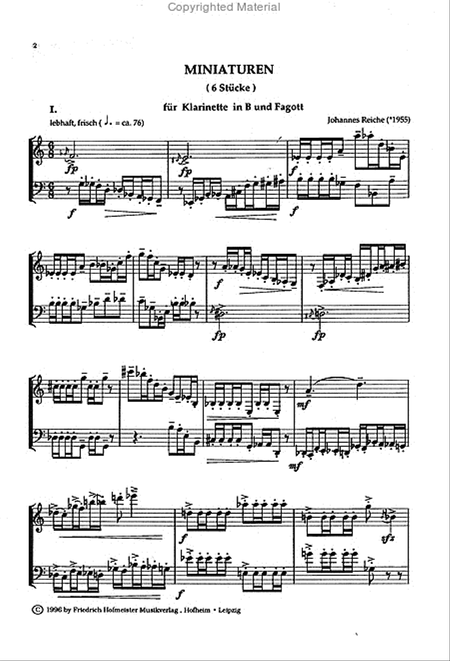 Miniaturen Bassoon scores gallery preview page 3